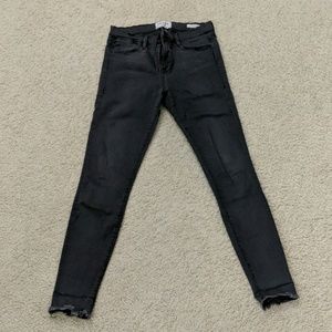 Frame ls high skinny jeans DARK GREY sz 26